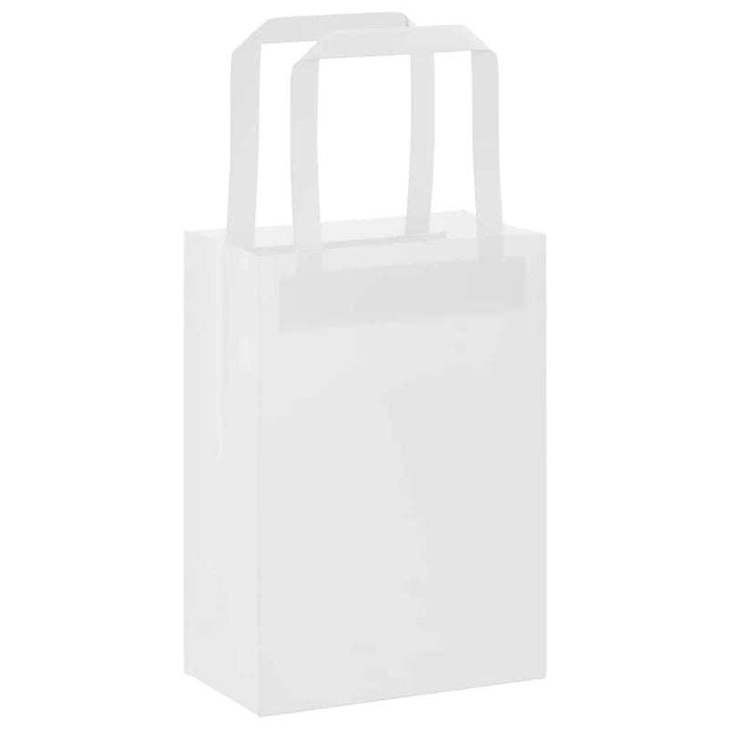 Load image into Gallery viewer, Vidaxl papieren zakken 50 st met hengsels 15x8x21 cm wit
