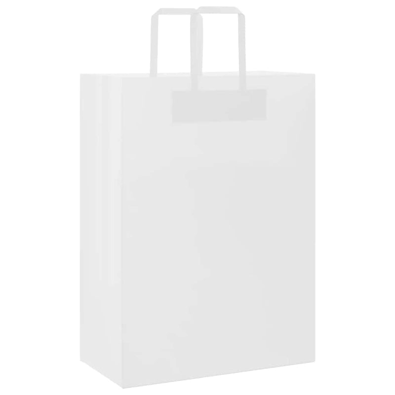 Load image into Gallery viewer, Vidaxl papieren zakken 50 st met hengsels 32x17x44 cm wit
