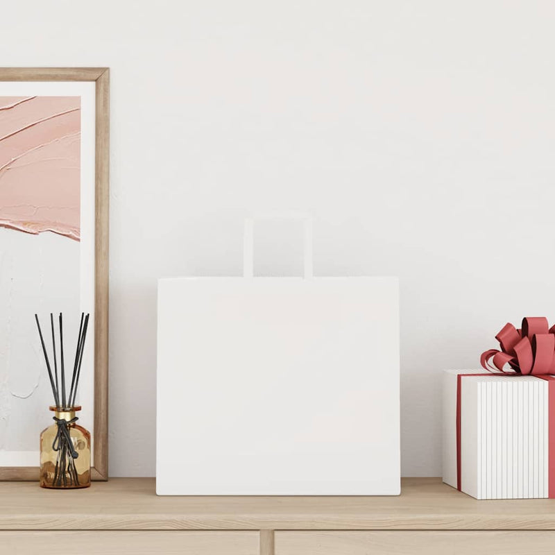 Load image into Gallery viewer, Vidaxl papieren zakken 50 st met hengsels 32x22x28 cm wit
