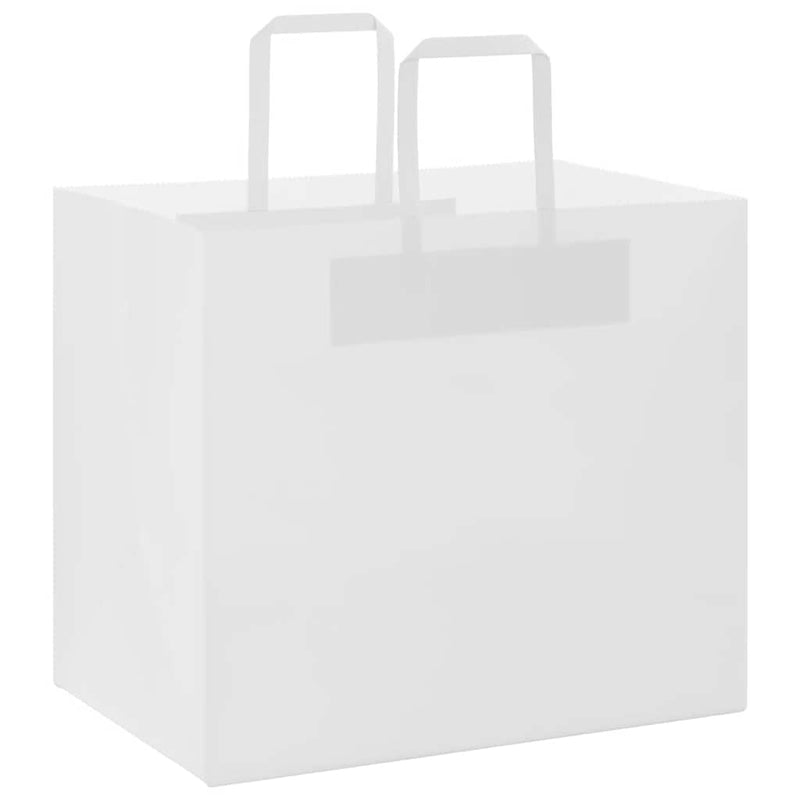 Load image into Gallery viewer, Vidaxl papieren zakken 50 st met hengsels 32x22x28 cm wit
