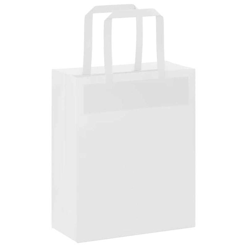 Load image into Gallery viewer, Vidaxl papieren zakken 250 st met hengsels 18x8x22 cm wit
