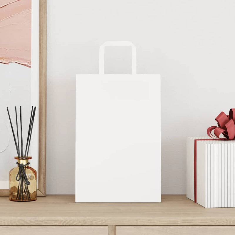Load image into Gallery viewer, Vidaxl papieren zakken 250 st met hengsels 21x11x31 cm wit

