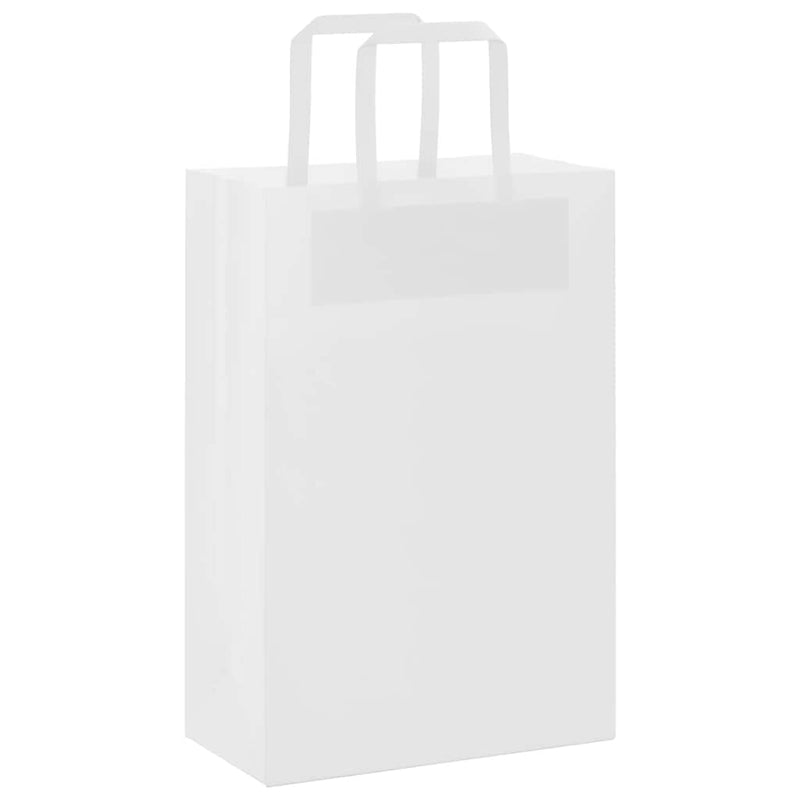 Load image into Gallery viewer, Vidaxl papieren zakken 250 st met hengsels 21x11x31 cm wit
