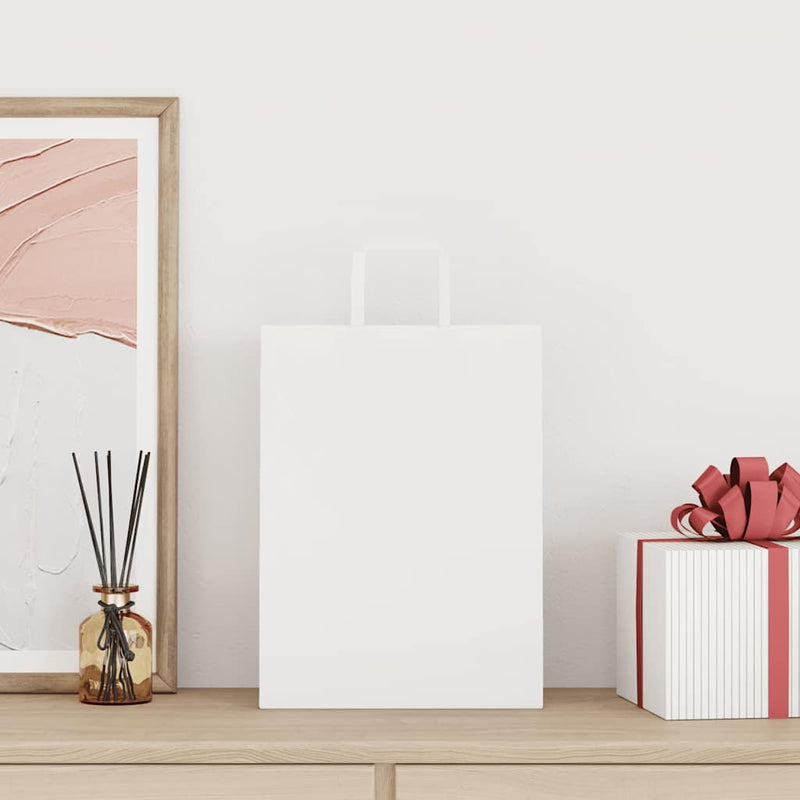 Load image into Gallery viewer, Vidaxl papieren zakken 250 st met hengsels 26x12x35 cm wit
