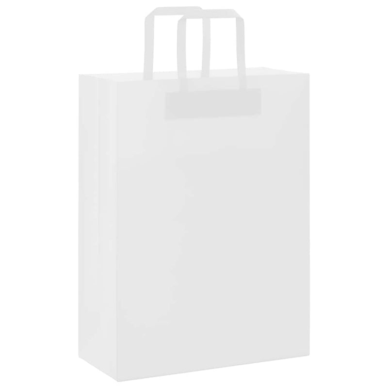 Load image into Gallery viewer, Vidaxl papieren zakken 250 st met hengsels 26x12x35 cm wit
