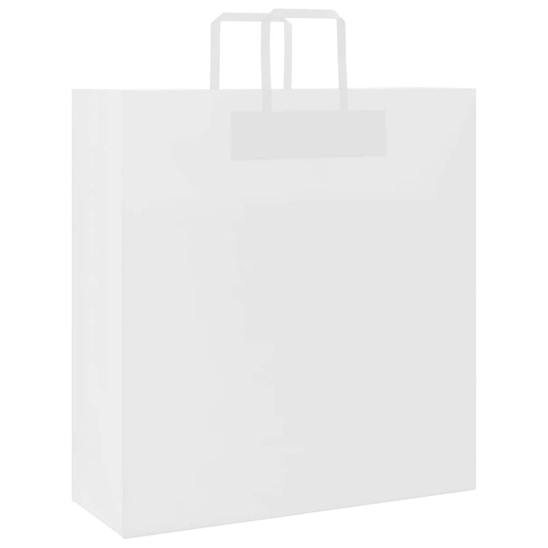 Load image into Gallery viewer, Vidaxl papieren zakken 250 st met hengsels 45x17x48 cm wit
