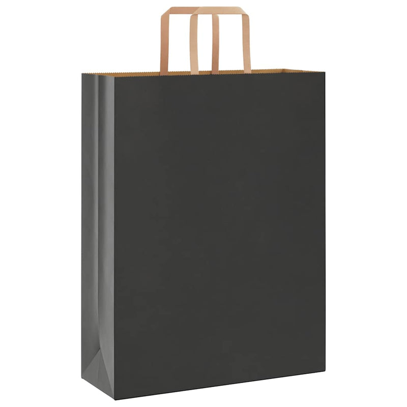 Load image into Gallery viewer, Vidaxl papieren zakken 250 st met hengsels 32x12x42 cm zwart
