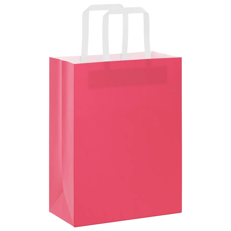 Load image into Gallery viewer, Vidaxl papieren zakken 250 st met hengsels 21x11x28 cm roze
