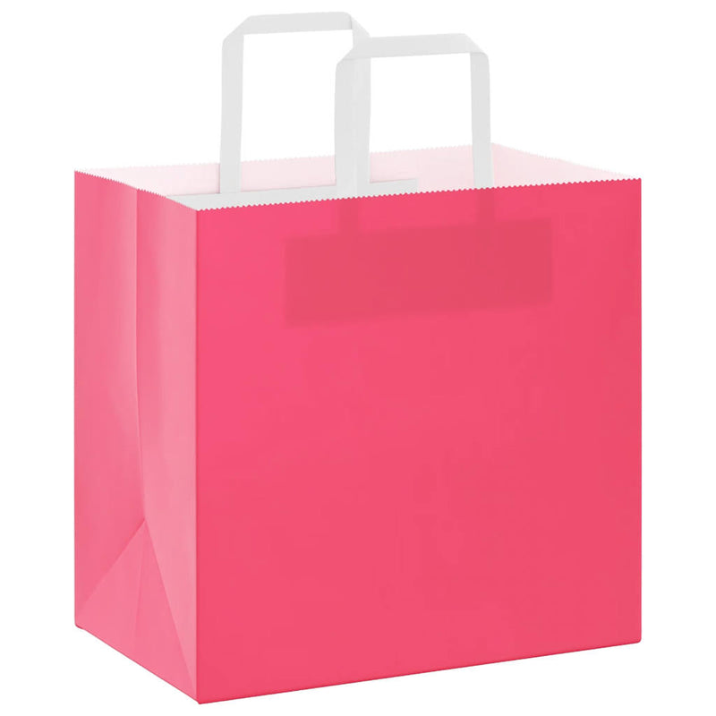 Load image into Gallery viewer, Vidaxl papieren zakken 250 st met hengsels 26x17x25 cm roze
