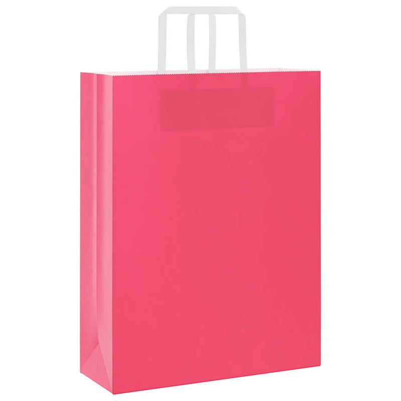 Load image into Gallery viewer, Vidaxl papieren zakken 250 st met hengsels 32x12x42 cm roze
