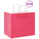 Vidaxl papieren zakken 250 st met hengsels 32x22x28 cm roze