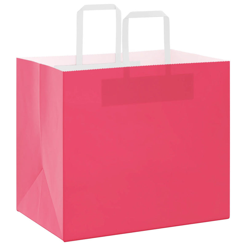 Load image into Gallery viewer, Vidaxl papieren zakken 250 st met hengsels 32x22x28 cm roze
