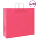 Vidaxl papieren zakken 250 st met hengsels 54x15x49 cm roze