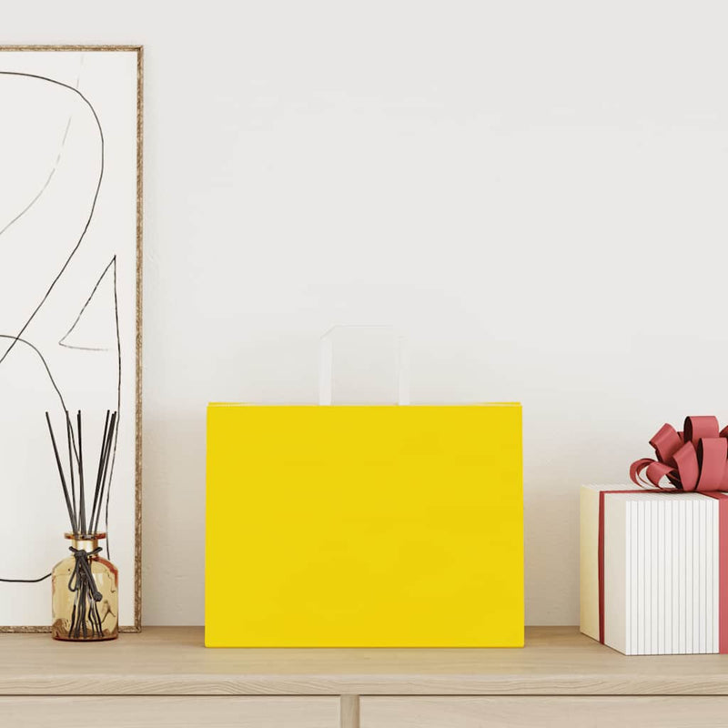 Load image into Gallery viewer, Vidaxl papieren zakken 50 st met hengsels 32x17x25 cm geel
