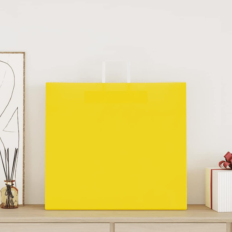Load image into Gallery viewer, Vidaxl papieren zakken 50 st met hengsels 54x15x49 cm geel

