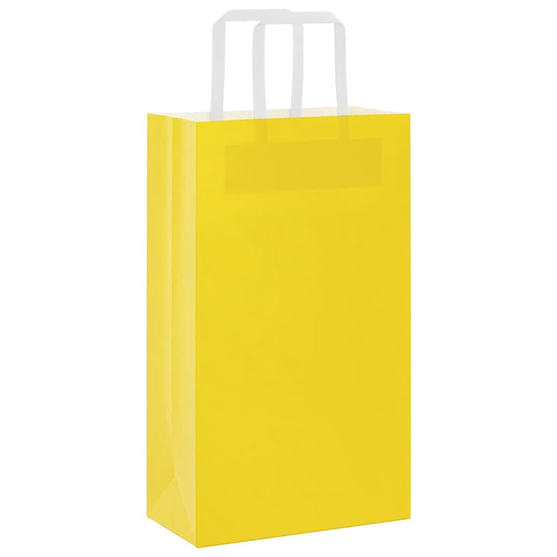 Load image into Gallery viewer, Vidaxl papieren zakken 250 st met hengsels 21x11x36 cm geel
