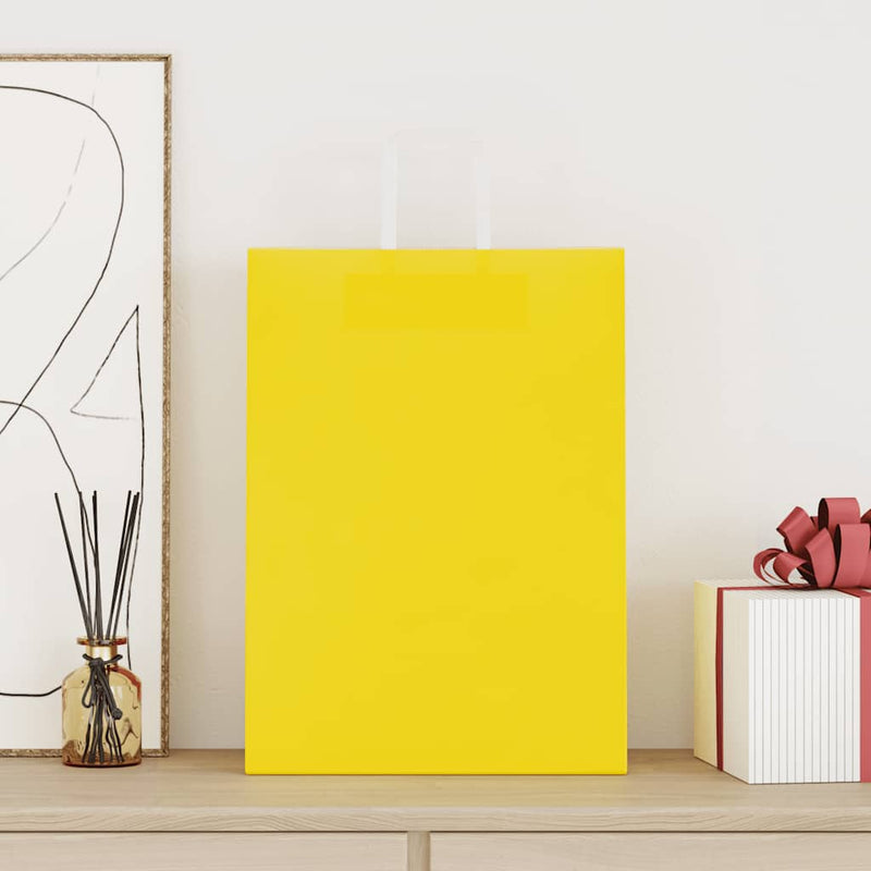 Load image into Gallery viewer, Vidaxl papieren zakken 250 st met hengsels 32x17x44 cm geel
