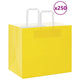 Vidaxl papieren zakken 250 st met hengsels 32x22x28 cm geel