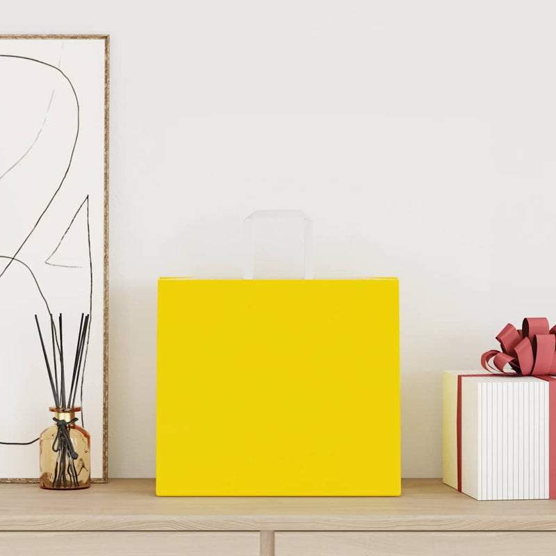 Load image into Gallery viewer, Vidaxl papieren zakken 250 st met hengsels 32x22x28 cm geel

