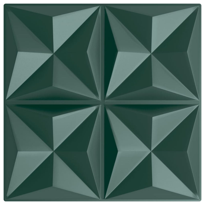 Load image into Gallery viewer, Vidaxl 12 st wandpanelen origami 3 m² 50x50 cm xps groen
