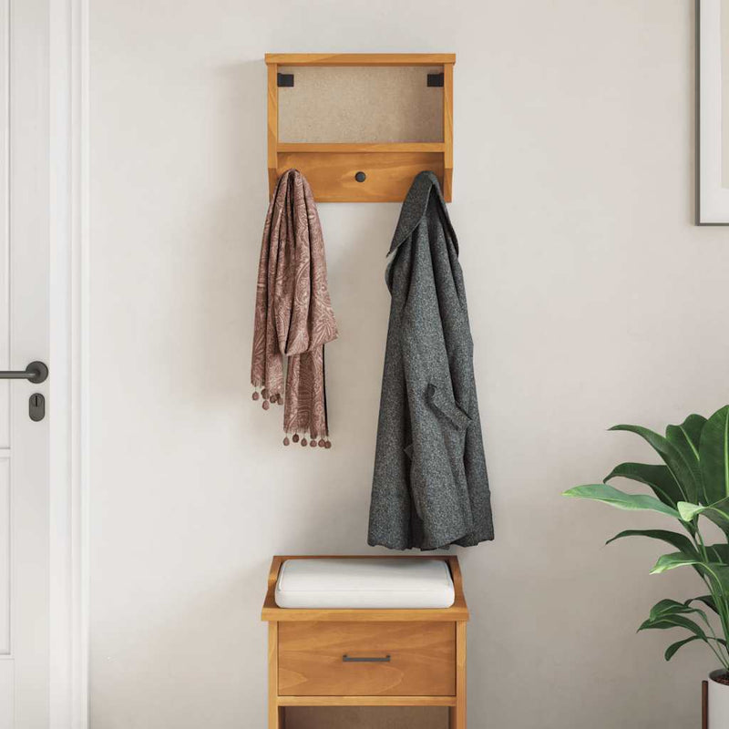 Load image into Gallery viewer, Vidaxl wandkapstok sandnes 45x12x35 cm massief grenenhout
