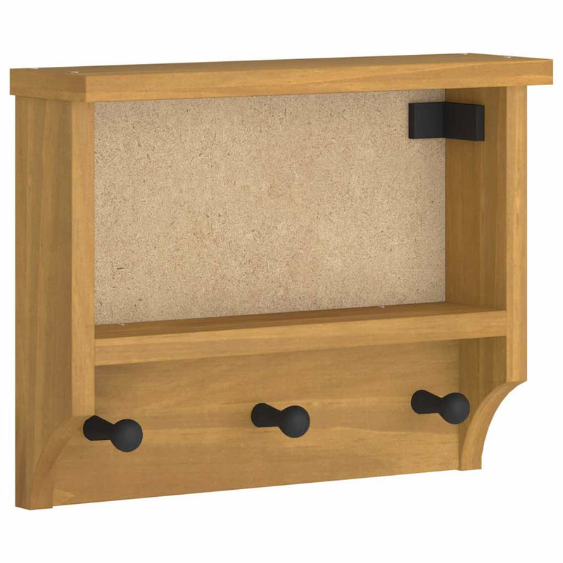 Load image into Gallery viewer, Vidaxl wandkapstok sandnes 45x12x35 cm massief grenenhout
