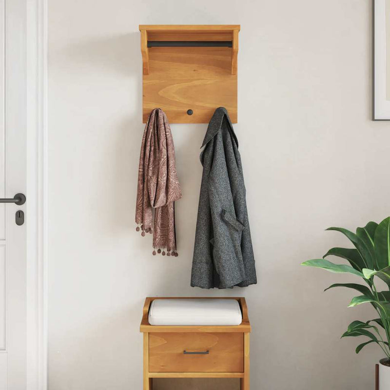 Load image into Gallery viewer, Vidaxl wandkapstok sandnes 43x30x42 cm massief grenenhout
