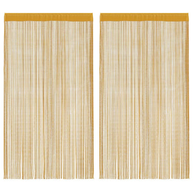 Vidaxl koordgordijnen 2 st 100x250 cm goudkleurig