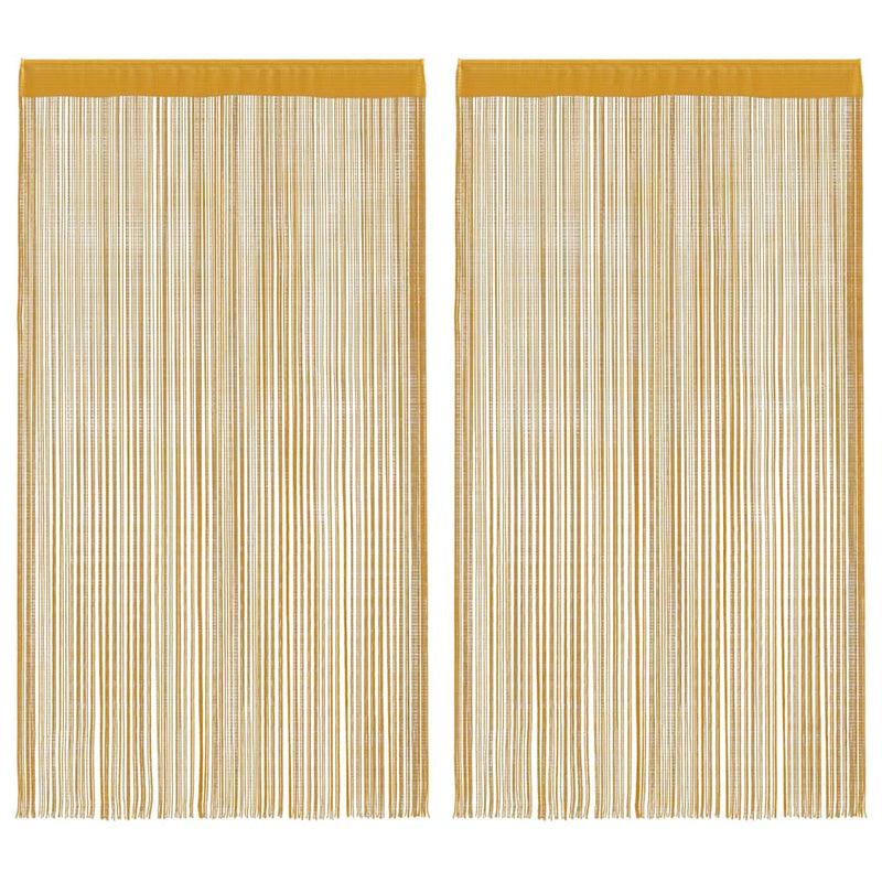 Load image into Gallery viewer, Vidaxl koordgordijnen 2 st 100x250 cm goudkleurig
