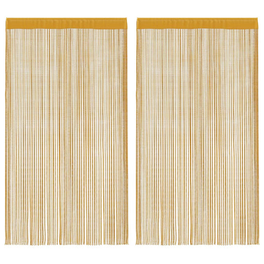 Vidaxl koordgordijnen 2 st 140x250 cm goudkleurig