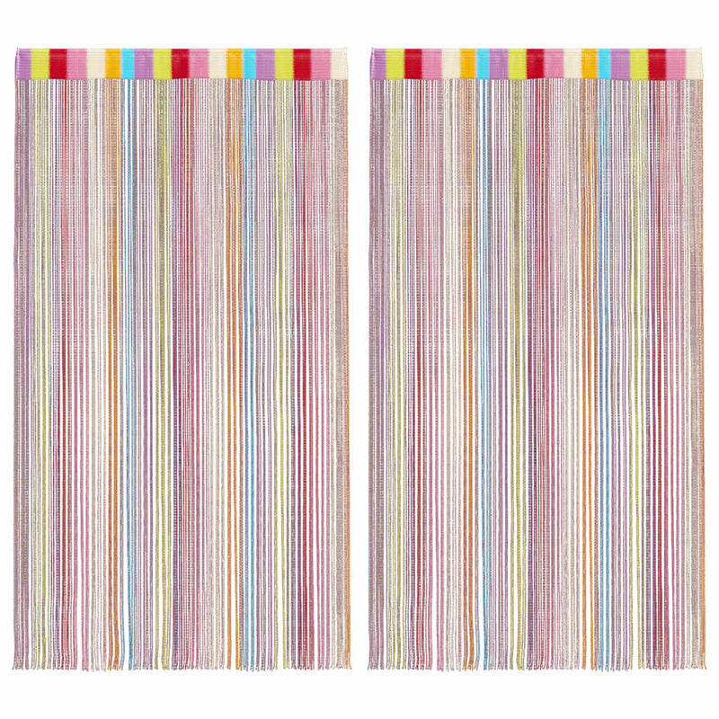 Load image into Gallery viewer, Vidaxl koordgordijnen 2 st veelkleurig 140x250 cm
