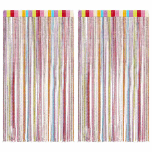 Vidaxl koordgordijnen 2 st veelkleurig 140x250 cm