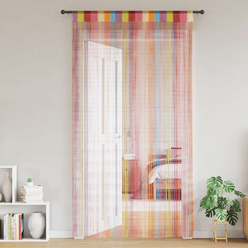 Load image into Gallery viewer, Vidaxl koordgordijnen 2 st veelkleurig 140x250 cm
