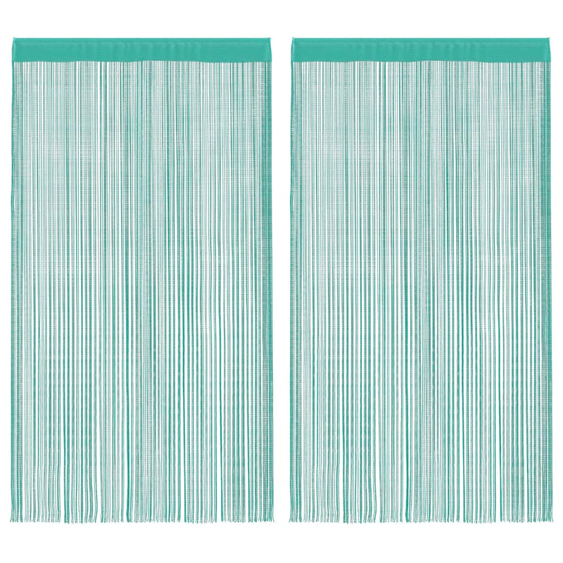 Load image into Gallery viewer, Vidaxl koordgordijnen 2 st turkoois 100x250 cm
