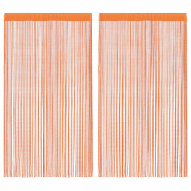 Vidaxl koordgordijnen 2 st 140x250 cm oranje