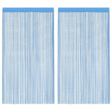Vidaxl koordgordijnen 2 st 100x250 cm lichtblauw