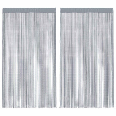 Vidaxl koordgordijnen 2 st 100x250 cm lichtgrijs