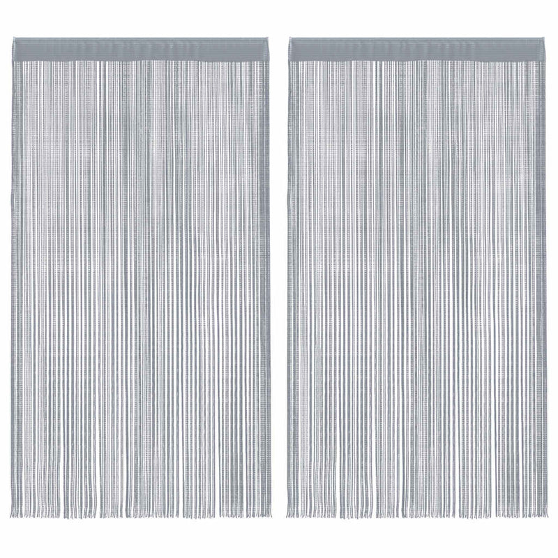 Load image into Gallery viewer, Vidaxl koordgordijnen 2 st 100x250 cm lichtgrijs
