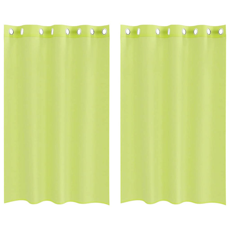 Load image into Gallery viewer, Vidaxl gordijnen voile met doorvoertules 2 st 140x175 cm appelgroen

