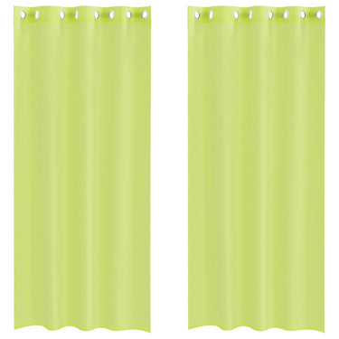 Vidaxl gordijnen voile met doorvoertules 2 st 140x225 cm appelgroen