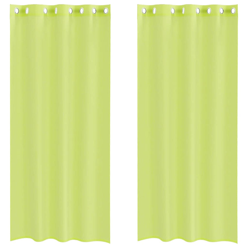 Load image into Gallery viewer, Vidaxl gordijnen voile met doorvoertules 2 st 140x245 cm appelgroen
