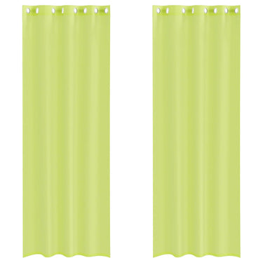 Vidaxl gordijnen voile met doorvoertules 2 st 140x260 cm appelgroen