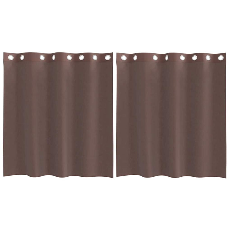 Load image into Gallery viewer, Vidaxl gordijnen voile met doorvoertules 2 st 140x140 cm bruin
