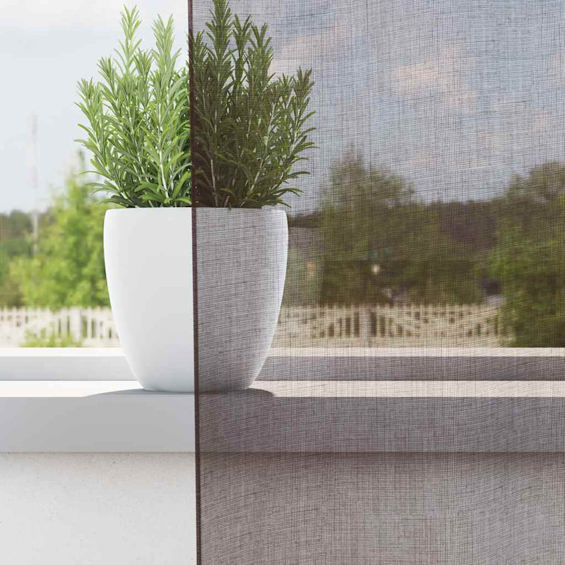Load image into Gallery viewer, Vidaxl gordijnen voile met doorvoertules 2 st 140x140 cm bruin
