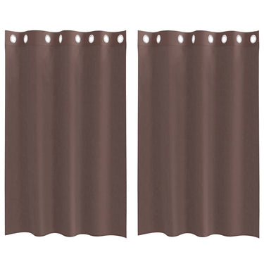 Vidaxl gordijnen voile met doorvoertules 2 st 140x175 cm bruin