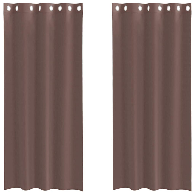 Load image into Gallery viewer, Vidaxl gordijnen voile met doorvoertules 2 st 140x245 cm bruin

