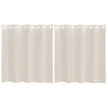 Vidaxl gordijnen voile met doorvoertules 2 st 140x140 cm crèmekleurig