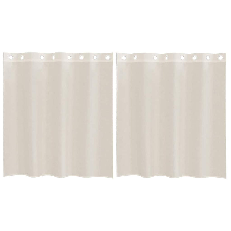 Load image into Gallery viewer, Vidaxl gordijnen voile met doorvoertules 2 st 140x140 cm crèmekleurig
