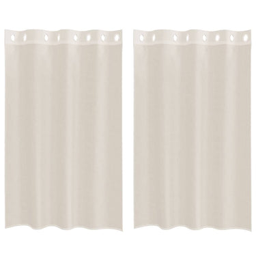 Vidaxl gordijnen voile met doorvoertules 2 st 140x175 cm crèmekleurig