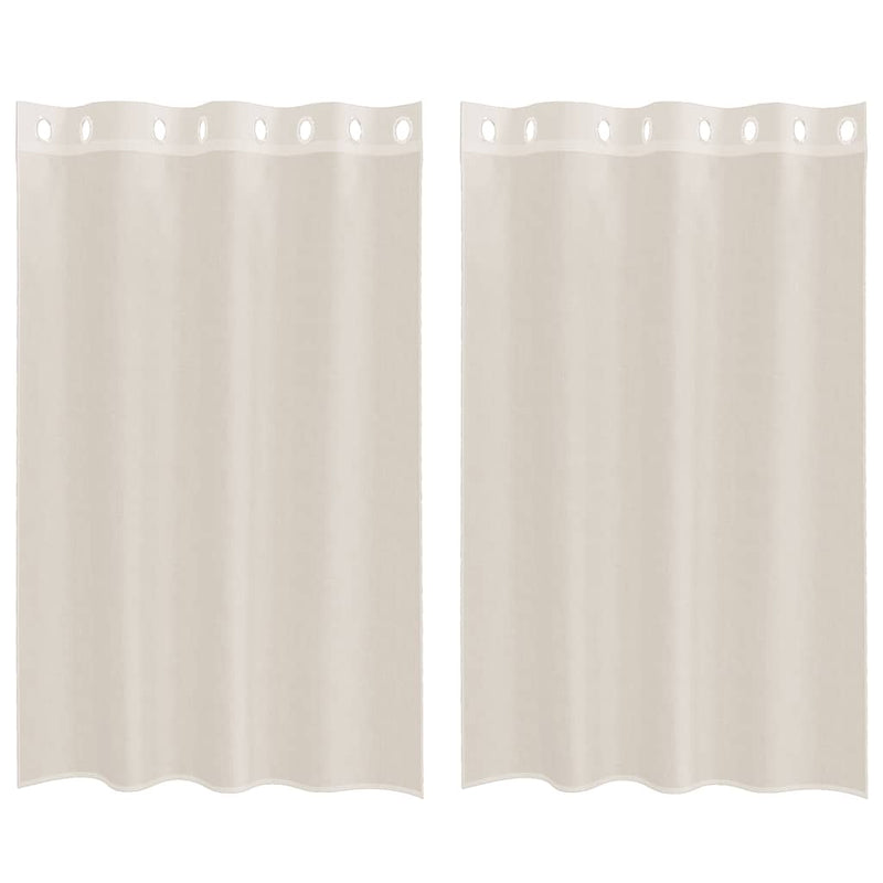 Load image into Gallery viewer, Vidaxl gordijnen voile met doorvoertules 2 st 140x175 cm crèmekleurig
